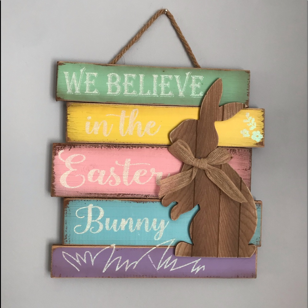 Wooden Easter wall or door decor